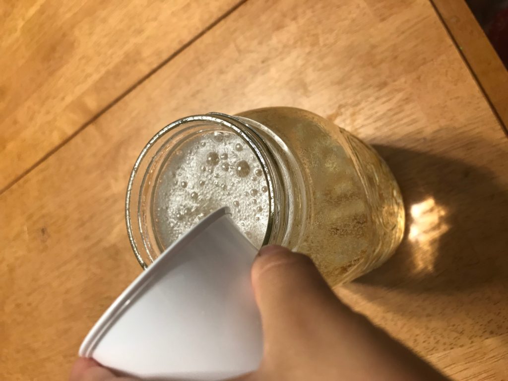jar with water and vinegar